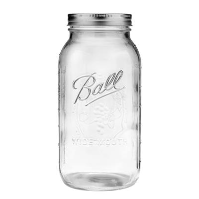 Ball Wide Mouth Half Gallon Glass Mason Jar, 64-oz/1.89-L, 6-pk