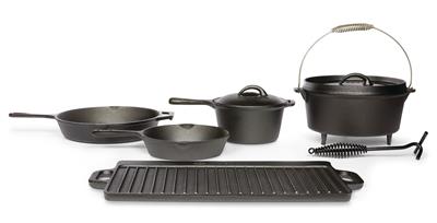 Woods™ Heritage Cast Iron Non-Stick Camping Cook Set, 6-pc