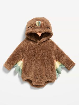 Hooded Pumpkin Critter Fleece One-Piece Romper for Baby | Old Navy