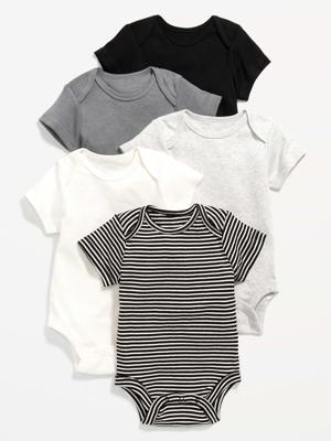 Unisex Short-Sleeve Bodysuit 5-Pack for Baby | Old Navy