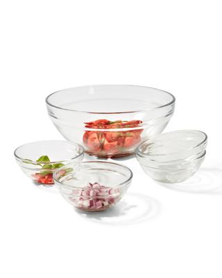 Set of 5 Glass Mixing and Prep Bowls - Kmart