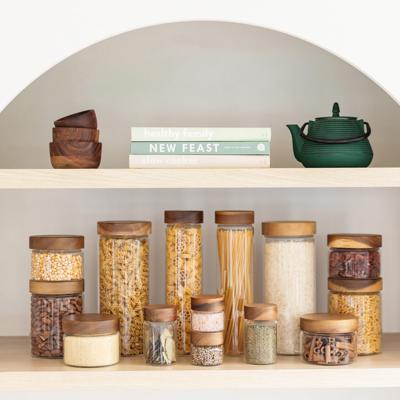 Acacia Wood Glass Jar Small Pack – Little Label Co