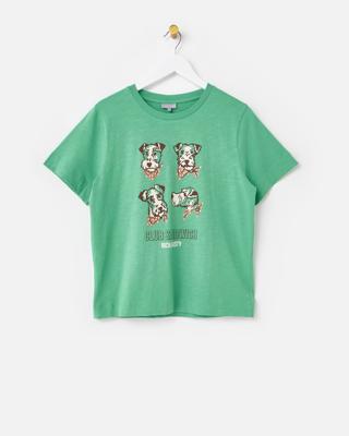 Green Walter the Dog Graphic T-Shirt | Oliver Bonas