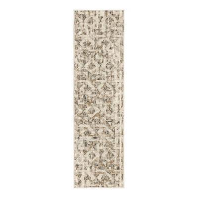 2x7 Eliot Geo Runner Rug Tan/Beige/Gray - Threshold™: Geometric Pattern, Low Pile, Indoor Use, Contemporary Style : Target