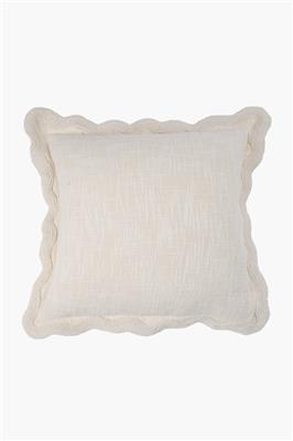 Textured Scalloped Scatter Cushion, 45x45cm