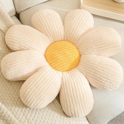 Morbuy Flower Pillow Cute Daisy Petals Cushion, Soft Fluffy Plush Floor Seating Cushion, Sofa Chair Car Seat Pad Aesthetic Throw Pillow Girls Bedroom