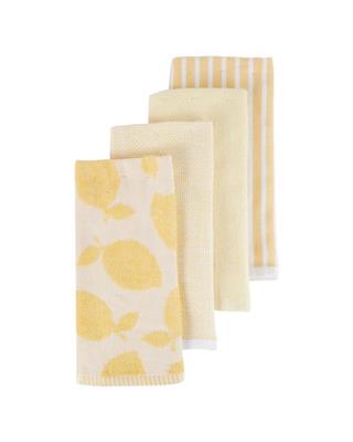 4 Pack Yellow Lemon Terry Tea Towels - Kmart