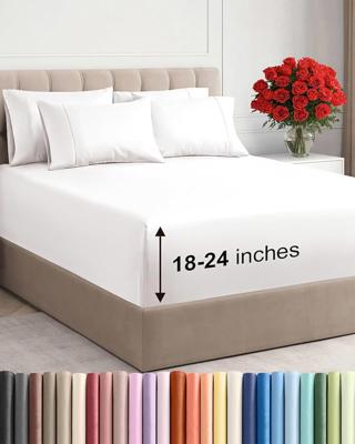 Amazon.com - Extra Deep Full Sheet Set - 6 Piece Breathable and Cooling Sheets - Hotel Luxury Bedding for Women, Men, Kids & Teens - Easy Secure Fit -