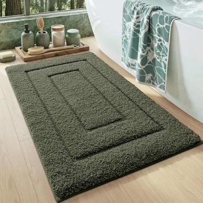 DEXI Bath Mat 40 x 60 cm, Extra Soft Absorbent Microfiber, Non-Slip Bathroom Mats, Machine Washable Rugs for Shower Floor, White : Amazon.co.uk: Home