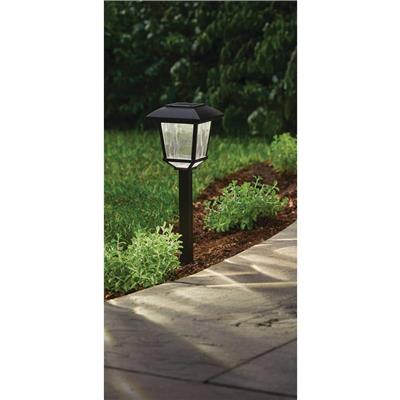 Hampton Bay Terrace Park 10 Lumen Black LED Weather Resistant Outdoor Solar Path Light with Plastic Lens (10-Pack) 32300-008 - The Home Depot