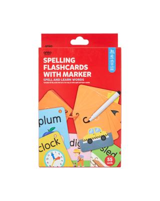 Spelling Flashcards with Marker - Kmart
