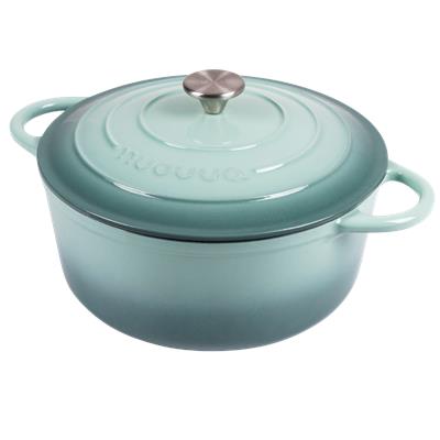 Sea Salt Cast Iron Dutch Oven, Casserole Pot - 28cm - 6L, by Nuovva – Koch & Köchin