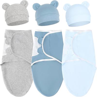 DRESHOW 3 Pack Newborn Swaddle Blanket with Hats Baby Swaddles Infant Adjustable Swaddling Wraps for 0-3 Months Girls Boys : Amazon.co.uk: Baby Produc