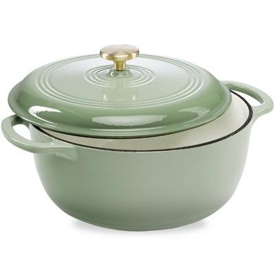 Best Choice Products 7.5 Quart Enamel Cast-Iron Dutch Oven, Heavy-Duty Cookware w/ Dual Handles, Lid - Sage Green : Target