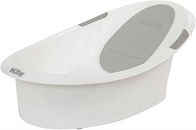 Nuby Newborn Baby Bath with Anti-Slip Support | Soft Headrest | Plug | Suitable from Newborn (White) : Amazon.co.uk: Baby Products