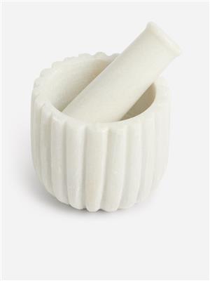 Jet Home White Ribbed Pestel And Motar | Bash