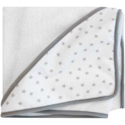 Snuggle time soft hooded towel grey star 600