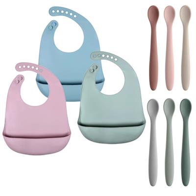 3 Piece Silicone Baby Bibs Waterproof & 6 Piece Silicone Baby Feeding Spoons | Shop Today. Get it Tomorrow! | takealot.com
