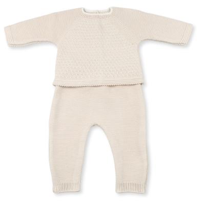 Unisex Beige Knitted Baby Outfit | Newborn Gift Set
 – Lullaby Lane Baby Shop