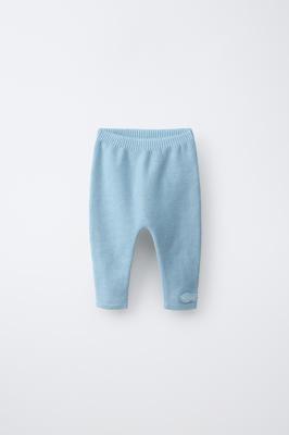 KNIT TROUSERS WITH FISH APPLIQUÉ - Light turquoise | ZARA United Kingdom