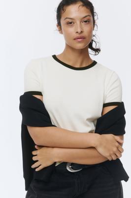 Womens White Cotton T-Shirt | H&M US