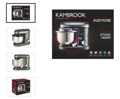 Kambrook Aspire Stand Mixer With Stainless Steel Bowl 1000W - Clicks