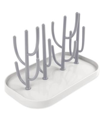 Baby Bottle Drain Rack Feeding Cup Holder with Detachable Brackets - Grey