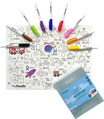 Amazon.com: HeyDoodle Sugar & Spice Classic Doodle Mat – Reusable Silicone Coloring Mat for Toddlers and Kids – Educational Fairy Tale Activity Pad wi
