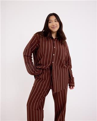 Long Sleeve Sleep Shirt - Mahogany – Hommey