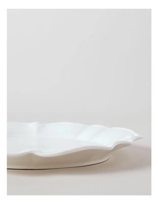 Heritage Bella Scalloped Round Platter 30cm in White | MYER
