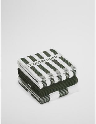 Country Road Cr Stripe Australian Cotton Tea Towel Pack Of 3 | David Jones