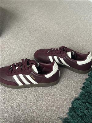 adidas Samba OG Trainers Maroon Offwhite Gum - Womens Trainers