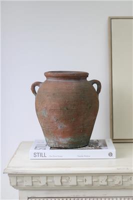 Tall Vintage Olive Pot - Default Title - Ivy Grey Interiors