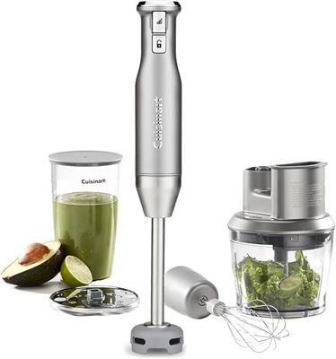 Cuisinart 4-in-1 Handheld Stick Blender | 400-Watt | Blender, Whisk, Food Processor, Chopper | Variable Speed Control | BPA-Free No-Scratch Bowl | Sto