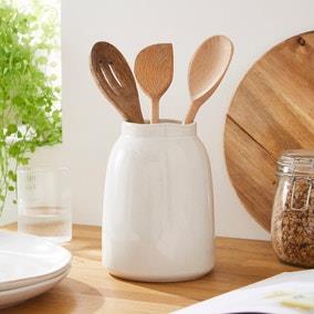 Amalfi Stoneware Utensil Pot | Dunelm