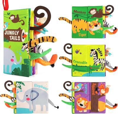 Amazon.com: beiens Baby Books Toys, Touch and Feel Crinkle Cloth Book for Infant Baby 0-3-6-12-18 Months, Early Development Interactive Stroller Soft