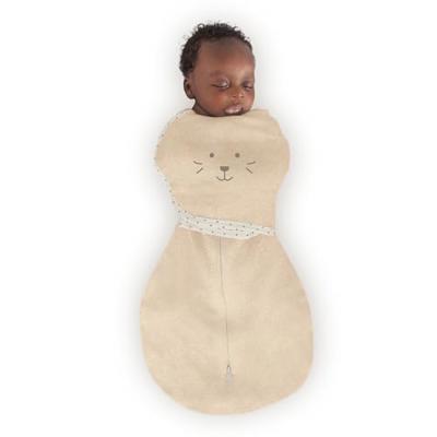 SwaddleDesigns 6-Way Omni Swaddle Sack, Arms Up Swaddle for Newborn Options to Calm Startle Reflex, Improves Sleep, 12-18 lbs, Heathered Oatmeal