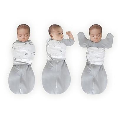 Amazing Baby Omni Transitional Swaddle, Swaddle Sleep Sack with Wrap & Arms Up Sleeves & Mitten Cuffs, Small, 0-3 Months