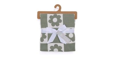 Bilbi Jarquard Blanket Dark Sage | Baby Bunting AU