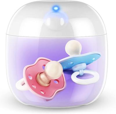 Portable Dummy Steriliser, Mini UV-C Sanitizer Box for Pacifier, 99.99% Sterilization in 3 Mins, USB-C Rechargeable, Mini Sterilizer Box for Baby Paci