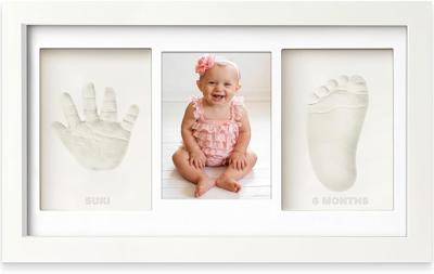 Yiukou Baby Handprint Footprint Kit Keepsake Photo Framed Pictures for Newborn Gifts, Personalized Baby Milestone Gift, Memory Picture Frames for Baby