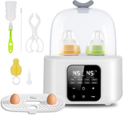 Baby Bottle Warmer 6-in-1 with Temp Control, Fast Warming in Minutes for Breastmilk & Formula, Milk Warmer with Digital LCD, Portable Bottle Sterilise