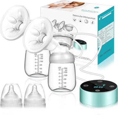 PiAEK Breast Pump, Electric Breastfeeding Pump 3 Modes 10 Levels Dual Rechargeable Nursing Double Breast Milk Pump Massage with Touchscreen LED BPA Fr