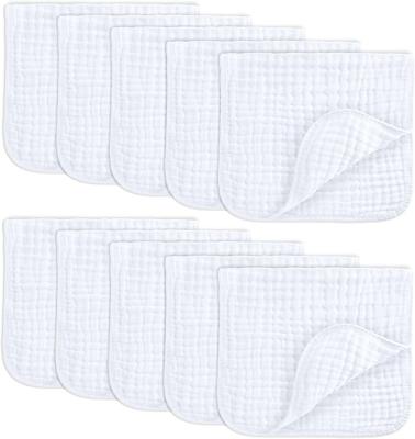 Comfy Cubs Muslin Burp Cloths 50 x 25 cm, Pack of 10 - Large 6-Layer Ultra-Absorbent 100% Cotton for Babies Drool & Messes - Safe & Gentle Baby Burp C