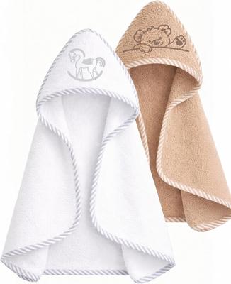 Soft Touch Newborn Essentials 100% Cotton Embroidered Hooded Baby Towel 70 x 70cm for Baby Boys and Girls 0-24 Months (2-Packs) : Amazon.co.uk: Baby P