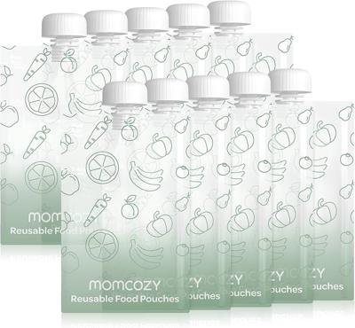 Momcozy Reusable Baby Food Pouches for Toddlers,BPA Free Plastic,Food Safe,Freezer Safe,Refillable for Applesauce Yogurt & Puree Squeeze Pouch,10 Pack