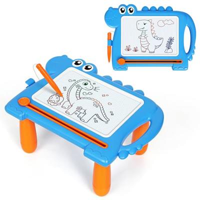 Dinosaur Magnetic Doodle Board Table for Toddlers, Colour Drawing & Writing Sketch Pad Educational Toy for 1 2 3 Year Old Boys and Girls, Mess-Free Cr