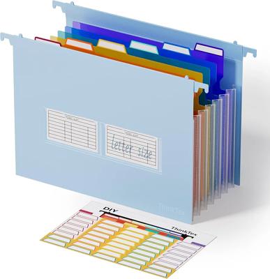 Amazon.com : ThinkTex Plastic Expanding Hanging File Folders, 7 Innovative 1.2 Accordion Pockets, Large Capacity, Multi-Color Tabs, Letter Size for Fi