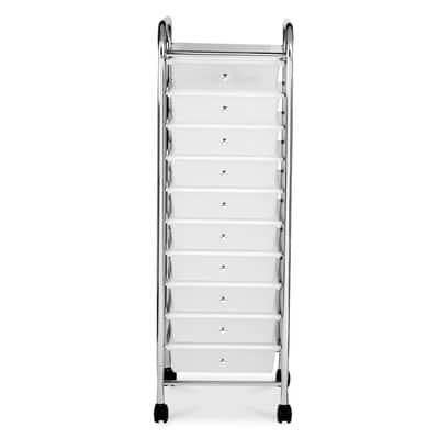 10 Drawer Rolling Cart by Simply Tidy®, Color: Clear | Michaels