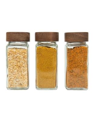 Little Label Co Acacia Wood Shaker Spice Jars 125ml 15 Pack in Clear | MYER